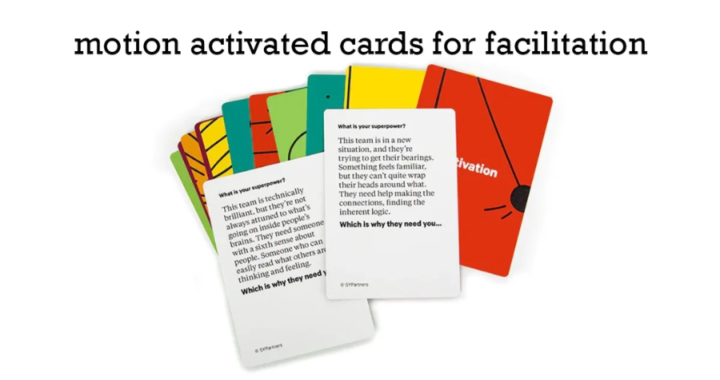 motion activated cards for facilitation